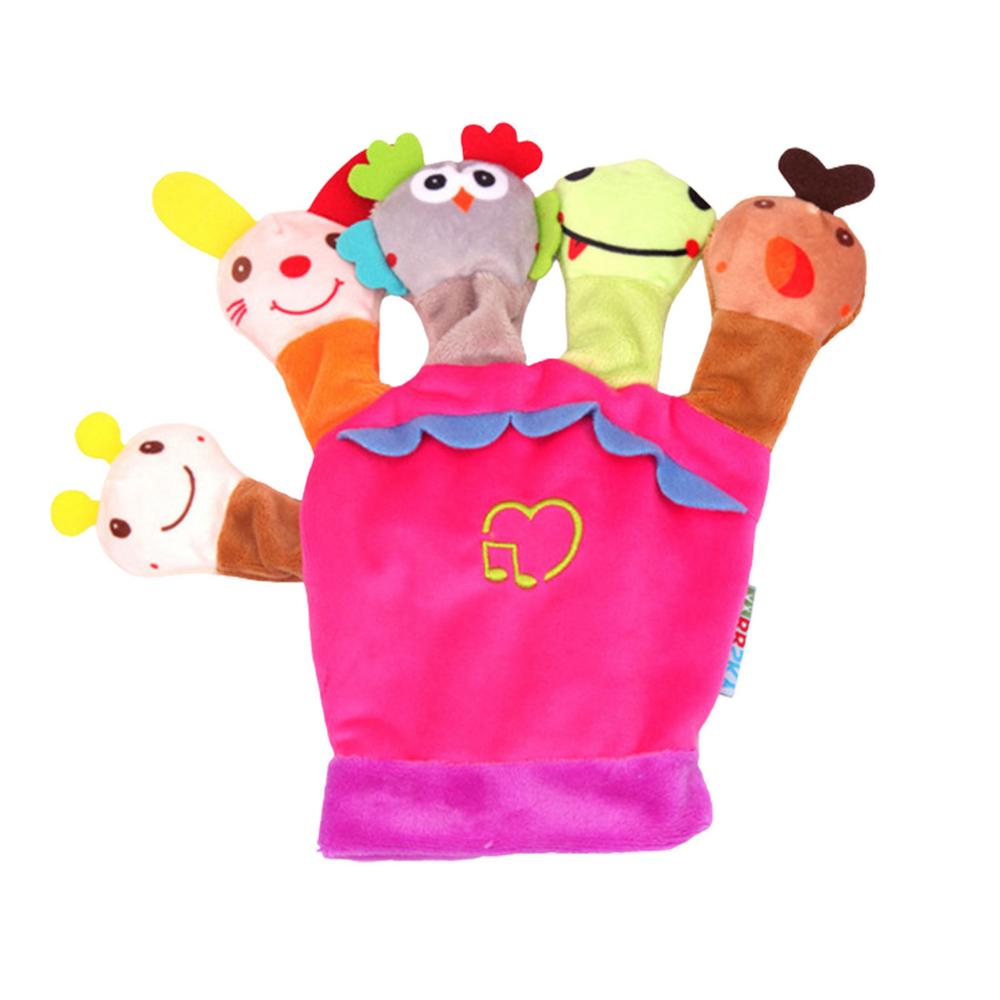 ETMURY Hand Puppets for Toddlers Cartoon Animal Puppets Finger Toys Set