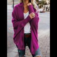 thumbnail image 4 of para Mujer: Suéter Holgado de Punto con de Murciélago y Gran Tamaño. Rosa Roja Talla Única, 4 of 9