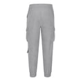 thumbnail image 5 of SSAAVKUY Men Casual Jogger Pant Relaxed Fit Cargo Pants Stretch Drawstring Sweatpant Hiking Outdoor Athletic Sport Jogger Pant Gray 10, 5 of 5