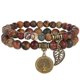 thumbnail image 3 of Pulsera de piedra natural - Pulsera de perlas naturales para mujer con accesorios de árbol de la vida y hojas, 3 of 4