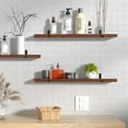thumbnail image 4 of CONSDAN Floating Shelves, USA Grown Hardwood, Wall Shelves for Bedroom, Bathroom, Living Room, Kitchen 36x7.5x1.5 in, 4 of 10