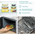 thumbnail image 4 of Paquete de 8 recipientes de vidrio para almacenar alimentos con tapas herméticas, recipientes de vidrio para preparar comidas, aptos para microondas, horno, congelador y lavavajillas, sin BPA., 4 of 5