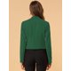 thumbnail image 5 of Día de San Patricio Chaqueta Corta Casual De Negocios De Oficina De Trabajo Sin Cuello Para Mujer Verde oscuro M, 5 of 6