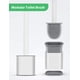 thumbnail image 4 of Cepillo de baño de silicona con soporte para cepillo de baño colgante Cepillo de baño antibacteriano para limpieza de inodoros domésticos, 4 of 5