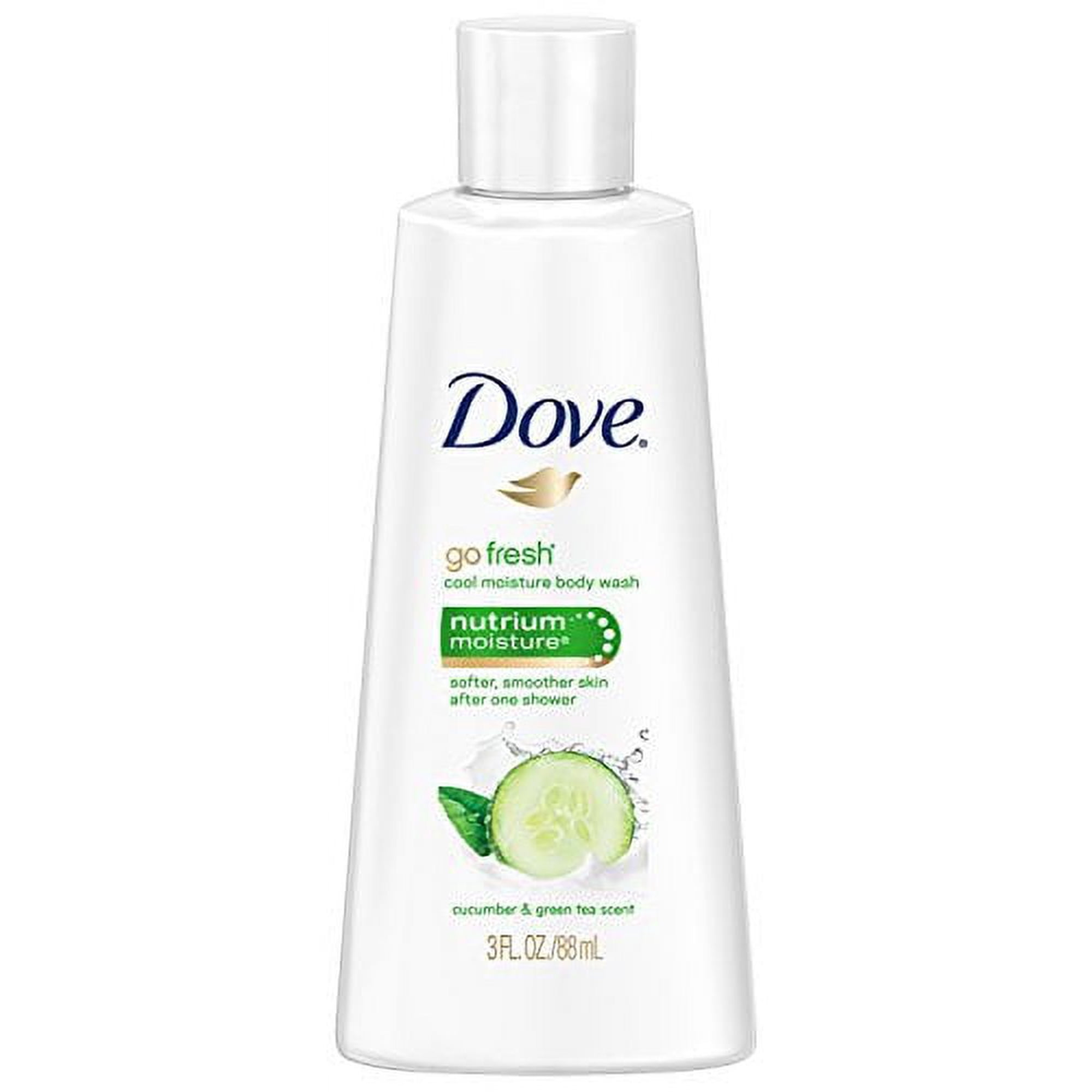 Dove Go Fresh Cool Moisture Cucumber & Green Tea Body Wash, 3 fl oz