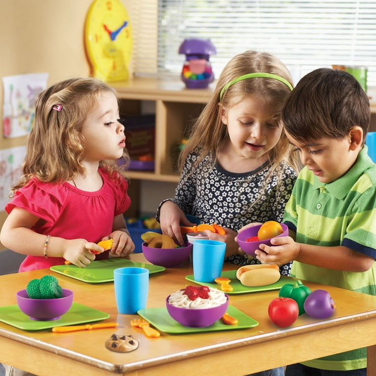 Learning Resources 44 Piece New Sprouts Classroom Kitchen Play Cooking Set Multi color