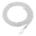 thumbnail image 5 of Women's 3.5mm .925 Sterling Silver Diamond-Cut Twisted Rope Choker Chain Necklace, 18 inches, 5 of 7