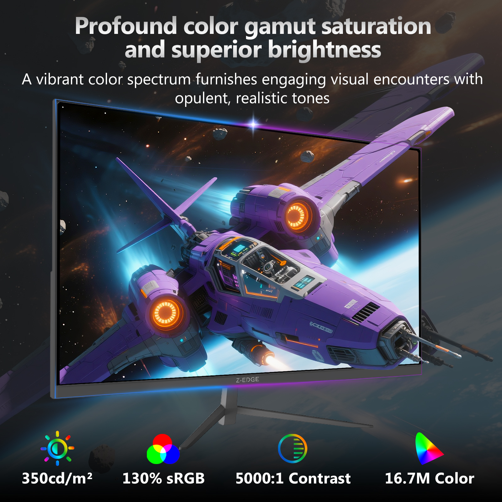 Z-EDGE 24.5" 240Hz FHD Gaming Monitor, 1ms Response Time photo 7