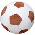 thumbnail image 2 of Soccer Ball Plush Toy, 6 Inch Cartoon Cute Plush Doll with Brown Accents, for Kids and Adults, Ideal for Home Decor, Gifting, Sports Themed Collections - 1PC, 2 of 9