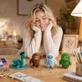 thumbnail image 4 of Cute Cryptid 3D Beaded Animal DIY Kit, 4-Piece Loch Ness Monster Bigfoot Yeti Shennongjia Wildman Beaded Creature Craft Set,  for Adults Teens Beginners, Fun Relaxing Art Project & Collectible Gift, 4 of 8