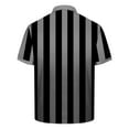 thumbnail image 3 of DAFPZW Mens Black Striped Dress Shirt Color Block Short Sleeve V-Neck Blouse Plus Size Regular Fit Athletic Gym Tee Tops, 3 of 7