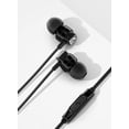 thumbnail image 2 of Ergonomic In-Ear Earphones With Built-In Microphone Black, 2 of 5