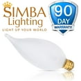 thumbnail image 5 of Simba Lighting Candelabra Flame Tip Frosted CA10 40W E12 Base Light Bulbs 120V Warm White 2700K, 12 Pack, 5 of 9