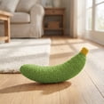 thumbnail image 4 of Juguete masticable con forma de plátano y cuerda para gatos y perros pequeños, con chirriador, material tejido de fibra natural, diseño curvo, verde o amarillo, 17.5 cm., 4 of 7