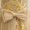 thumbnail image 6 of Little Big Girls Flower Dress Sleeveless Bowknot Wedding Pageant Dance Gown for 4-14Y, 6 of 7