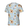 thumbnail image 5 of Vsdgher Cute Gnome Bee Collects Honey Print Men's Dry Fit Mesh Athletic Shirts Moisture Wicking Tennis T-Shirt Tops, 5 of 9