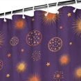 thumbnail image 3 of Purple Sun Star Circle Pattern Shower Curtain 84"x72" ,Bathroom Decorative Shower Curtains Set with 12 Hooks,Modern Waterproof Washable Shower Curtain, 3 of 6