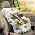 thumbnail image 2 of KUIFORTI Car Seat Cover Baby Car Seat Sunshade Covers, Protector Keeps Baby Infant Toddler Cool - Auto Window Sun Protection Reflector UV Ray Helpers, Cow Sunflowers, 2 of 7