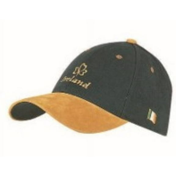Allied Green Ireland Hat with Suede Peak St Patricks Day Trucker Hat Vintage Shamrock Tan Cowboy
