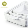 thumbnail image 3 of 3 Piece Ceramic Baking Dish Porcelain Bakeware Set, Thicken Rectangular Baking Pan, 3 of 7