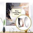 thumbnail image 3 of Designart "Pink Liquid Gold Accordance Surge" Abstract Shapes Square Mirror For Wall Decor - Large Gold Square Mirror Printed Wall Decor - Transitional Square Living Room Mirror, 3 of 5