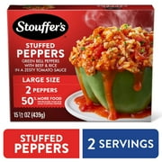 Stouffer’s Stuffed Peppers, Large Size, Frozen Stuffed Peppers, Easy Single Frozen Meals 15.5 oz