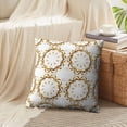 thumbnail image 3 of LALILO Throw Pillow Covers With Gold Antique Floral Medieval Decorative Cushion Cover 18" x 18", 2 Pack, 3 of 6