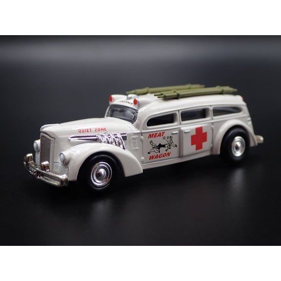 Open Box MEAT WAGON AMBULANCE CUSTOM 1:64 SCALE COLLECTIBLE DIORAMA DIECAST MODEL CAR