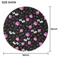 thumbnail image 6 of Pioneer Flower Floral Print Pattern Round Tablecloth 60"x60",Wrinkle Wipeable Table Cloth for Kitchen Dining Room Picnic Patio Party, 6 of 6