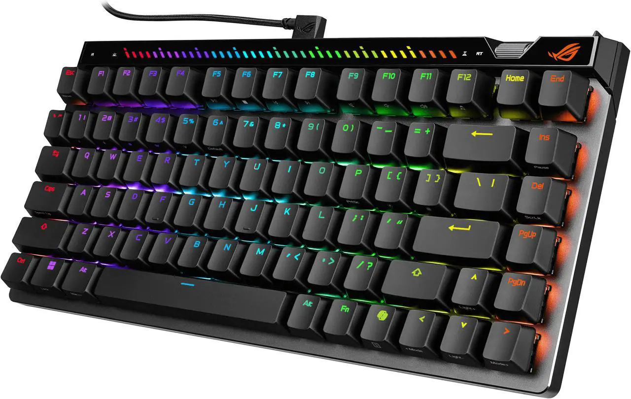 ASUS ROG Falchion Ace 75 HE Wired Analog/Hall Effect Gaming Keyboard - 75% TKL, USB, Hot Swappable HFX V2 Magnetic Switch, Rapid Trigger, 8KHz Polling, ABS Keycap, Carry Case, Web-based Config