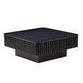 thumbnail image 3 of Modern Lift Top Coffee Table with Hidden Storage, 35.43 Inch Square Wooden Drum End Table for Living Room, Black Lift-Top Design with Safety Hinge, 3 of 9