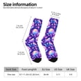 thumbnail image 2 of Fotbe colorful mushroom Skull rainbow Pattern Long Socks for Men & Women – Breathable & Stretchy Compression Socks, Ideal for Running, Travel, and Everyday Wear Size 5-11, 2 of 6
