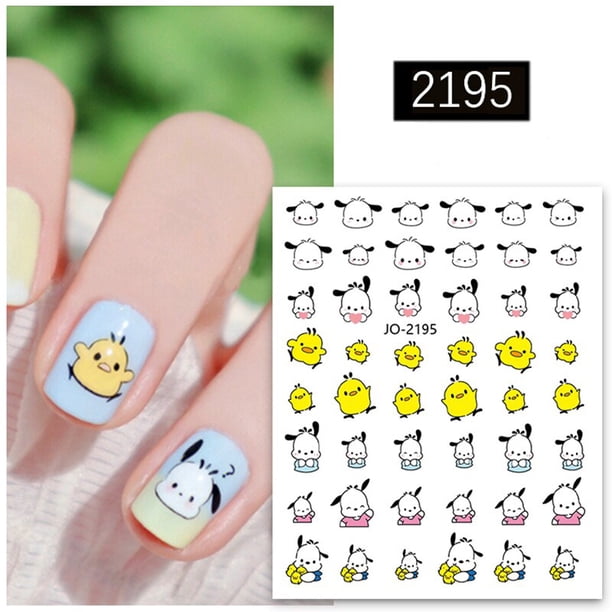 Lindo Hello Kitty 3D Nail Art Stickers Sanrio Anime Manicura Suministros Dibujos animados Kulomi My Melody Stickers Nail Art Decoración Dengxun unisex