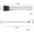 thumbnail image 2 of Cuillère à Mélanger, Cuillère à Cocktail en Acier Inoxydable, 2 of 5