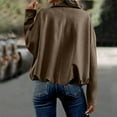 thumbnail image 3 of RQYYD Womens Faux Suede Jackets Fall Fashion Outfits Coat Winter Clothes Open Front Cropped Jacket, 3 of 5