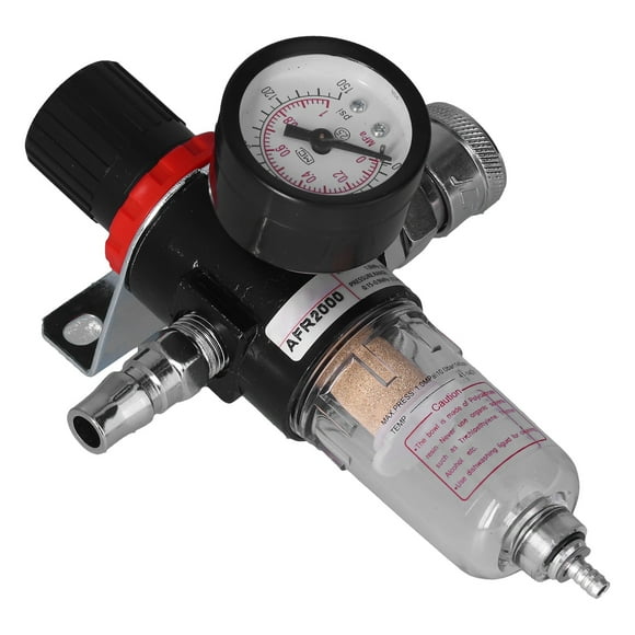 Air Compressor Moisture Filter, Compressed Air Filter Regulator Air Compressor Filter Regulator 1/4in With Pressure Gauge For Air Compressor For Air Tool