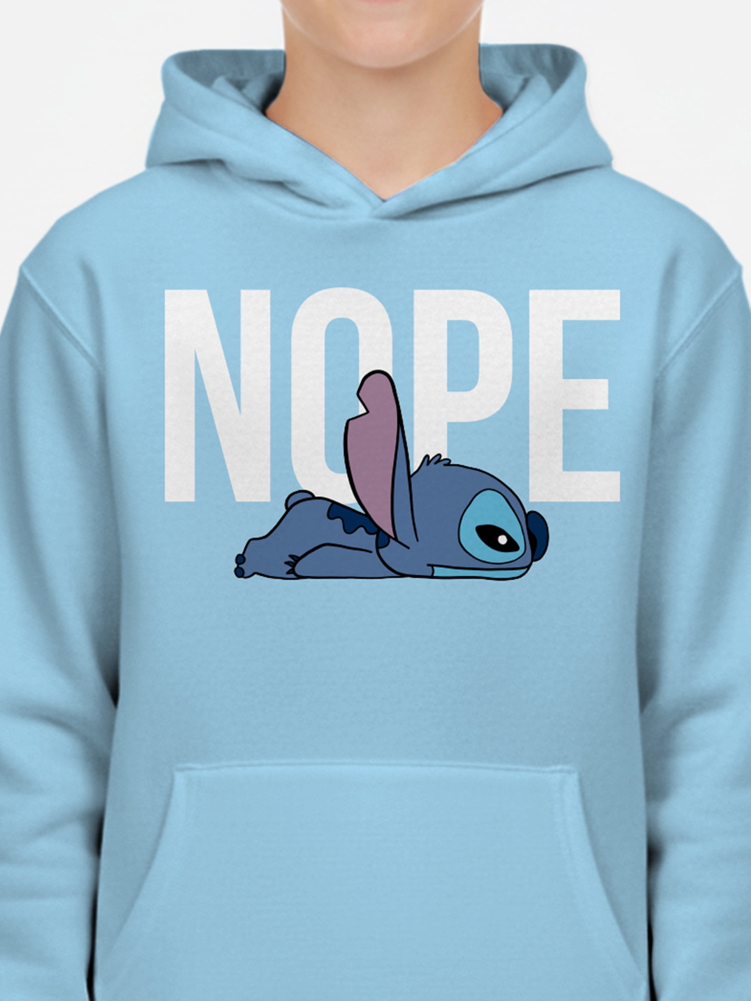 Lilo & Stitch Kids Graphic Fleece Hoodie, Nope, Sizes 4-18