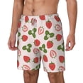 thumbnail image 2 of Balery Strawberries And Leaf Mens Swim Trunks Swim Shorts for Men Quick Dry Inseam Beach Shorts with Compression Liner Pocket-XX-Large, 2 of 9