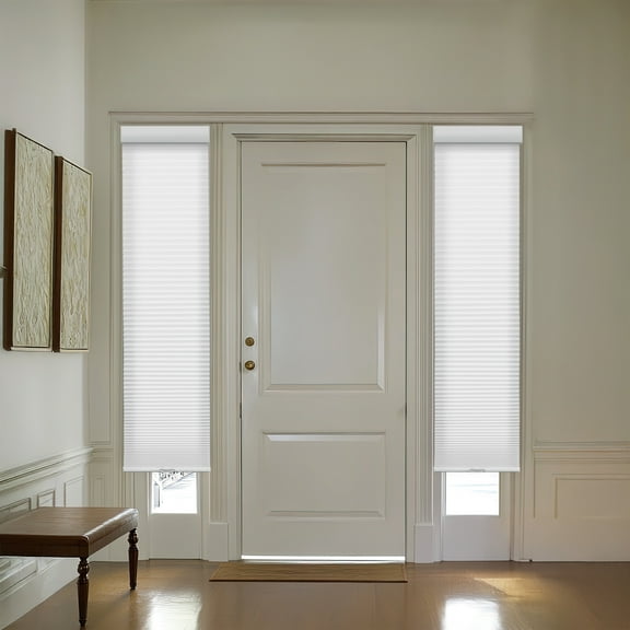 Regal Living Cordless 1.5" Light Filtering Cellular Sidelight Shade, White - 7 in. W x 72 in. L