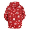 thumbnail image 3 of Christmas Snowflake Deer Men's Women Vintage 3D Hooded Sweatshirt - All-Season Loose Fit Streetwear, 3 of 6