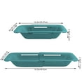thumbnail image 2 of Plastic Sink Drain Basket Portable Dishes Drainer Strainer Tray Home Bowl Collapsable Rack Bowl Retractable Handheld Adjustable Container Holder Green, 2 of 6
