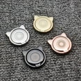 thumbnail image 5 of Naierhg Universal Rotated Cute Cat Ears Metal Mobile Phone Finger Ring Holder Grip Stand, 5 of 7