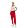 thumbnail image 7 of 24 Pack of Wholesale Womens Jogger Sweatpants, Bulk Comfy Fleece-Lined Joggers with Ribbed Cuffs for Charities & Homeless Shelter Donations, Color RED, Size X-Large, 7 of 7