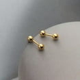 thumbnail image 7 of K-KED Shiny Solid 925 Sterling Silver 2/3/mm Stud Earrings Studs Screw Backs-Gold-3 mm, 7 of 7