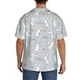thumbnail image 5 of Wukai Fun Rabbit Men's Casual Short-Sleeve Button Down Shirt - Lightweight Summer Dress Shirt for Daily Wear-4X-Large, 5 of 7
