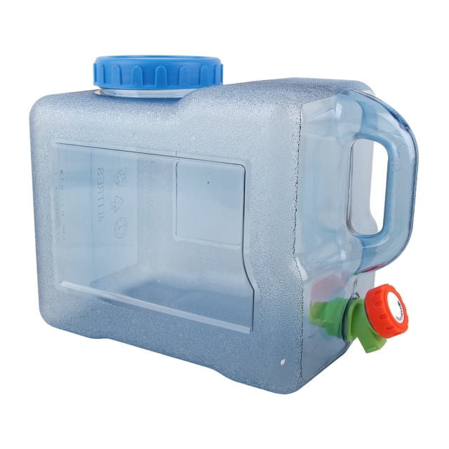 Cubo de agua pura para PC, contenedor de almacenamiento de agua, tanque de agua para exteriores, barril de agua portátil de gran capacidad para acampar, picnic, viajes en coche, 8 l