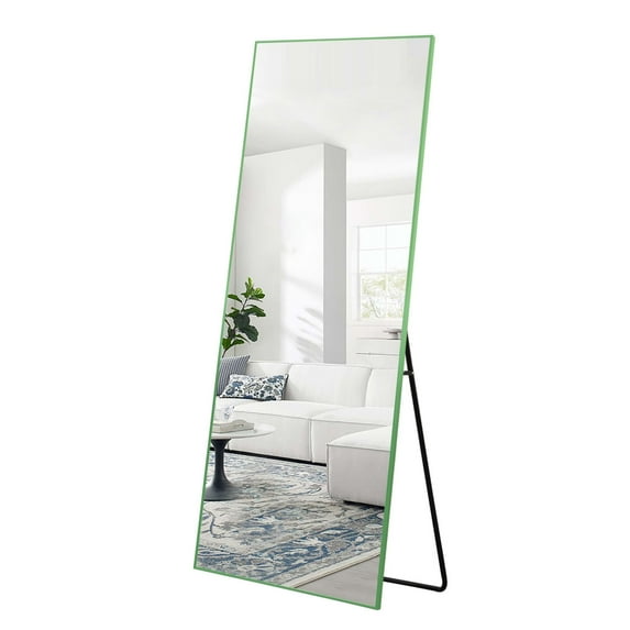 Full Length Floor Mirror Standing Rectangle Green 65"x22"