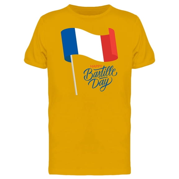 Happy Bastille Day French Flag T-Shirt Men -Image by Shutterstock, Male 3X-Large