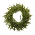 thumbnail image 2 of 14" Real Touch Christmas Wreaths for Front Door Realistic Soft Thickness Norfolk Pine Wreath Xmas Artificial Cedar Wreath Greenery Green for Home Wall Windows Outdoor, 2 of 6