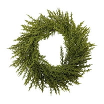 Norfolk Pine Christmas Wreath 13.7 Inch, Artificial Green Wreath for Front Door, Indoor & Outdoor Holiday Decoration for Xmas Winter Farmhouse Home Decor
